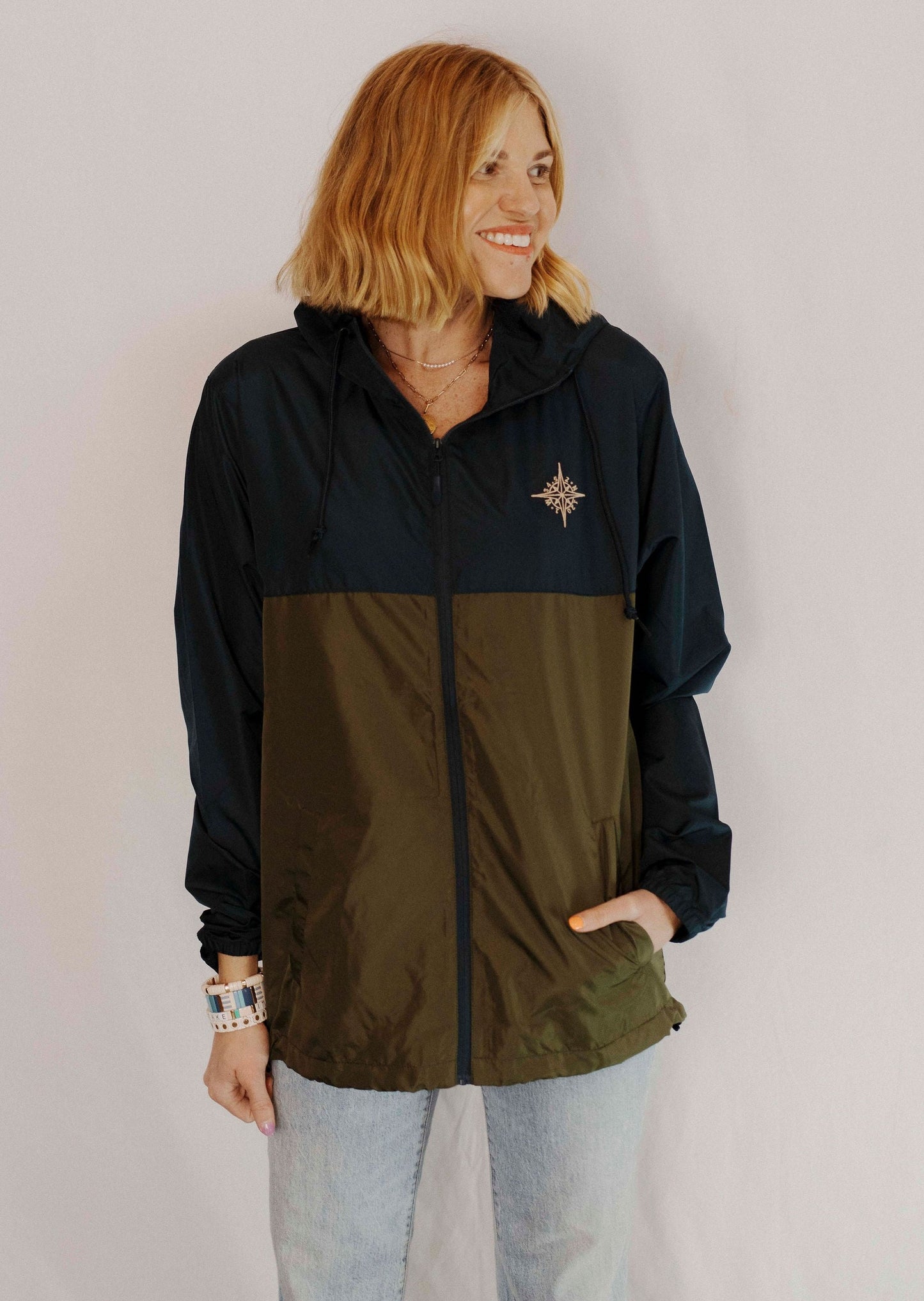 Compass Rain Jacket - Green/Navy