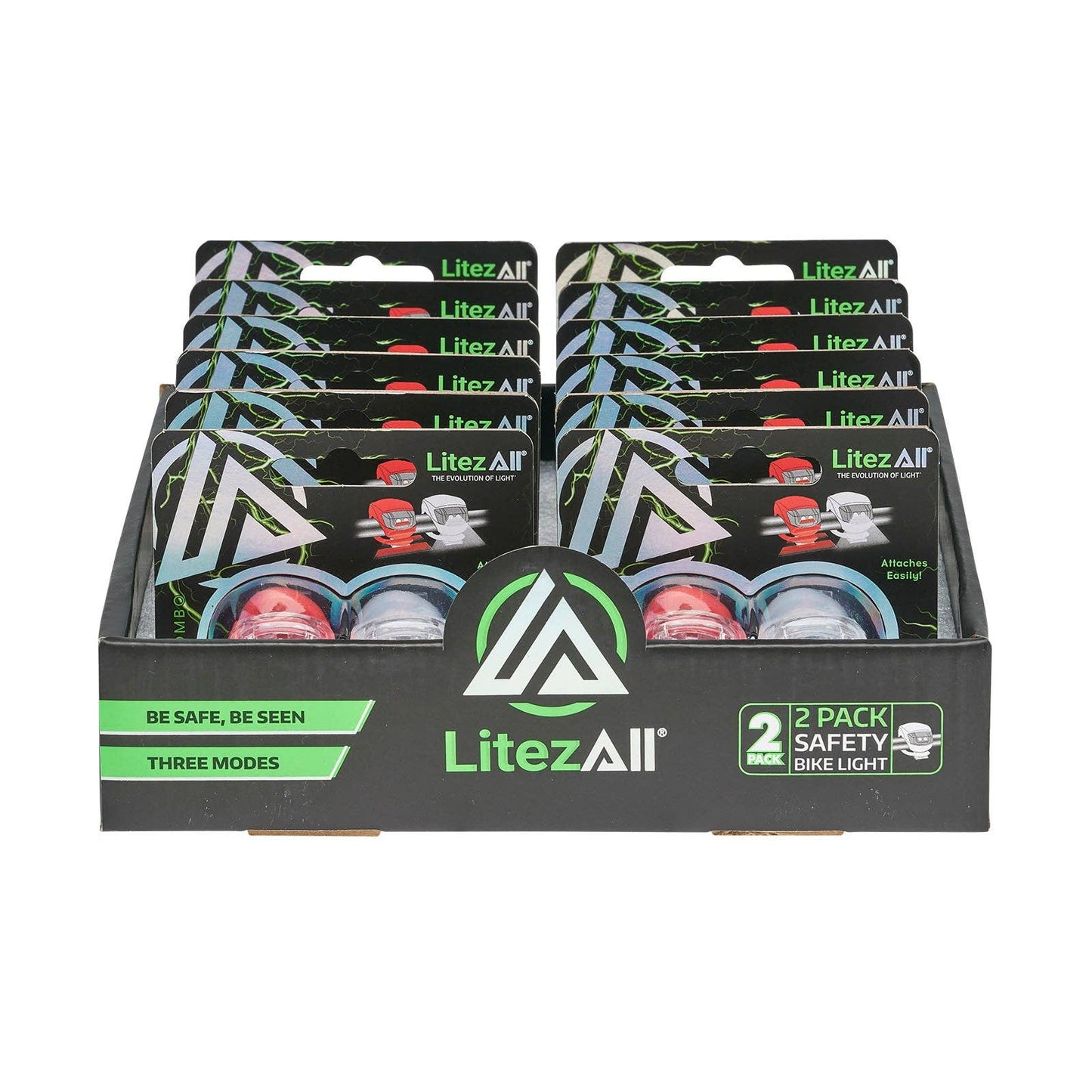 LitezAll LED Bike Safety Lights Headlight and Tail Light