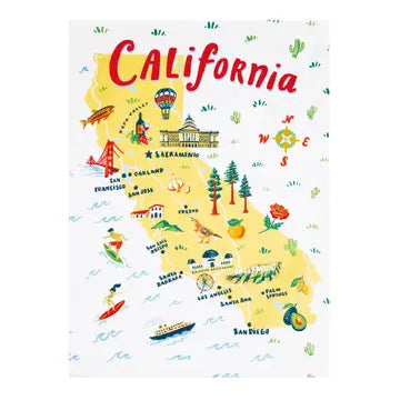 California Printed Kitchen Towel