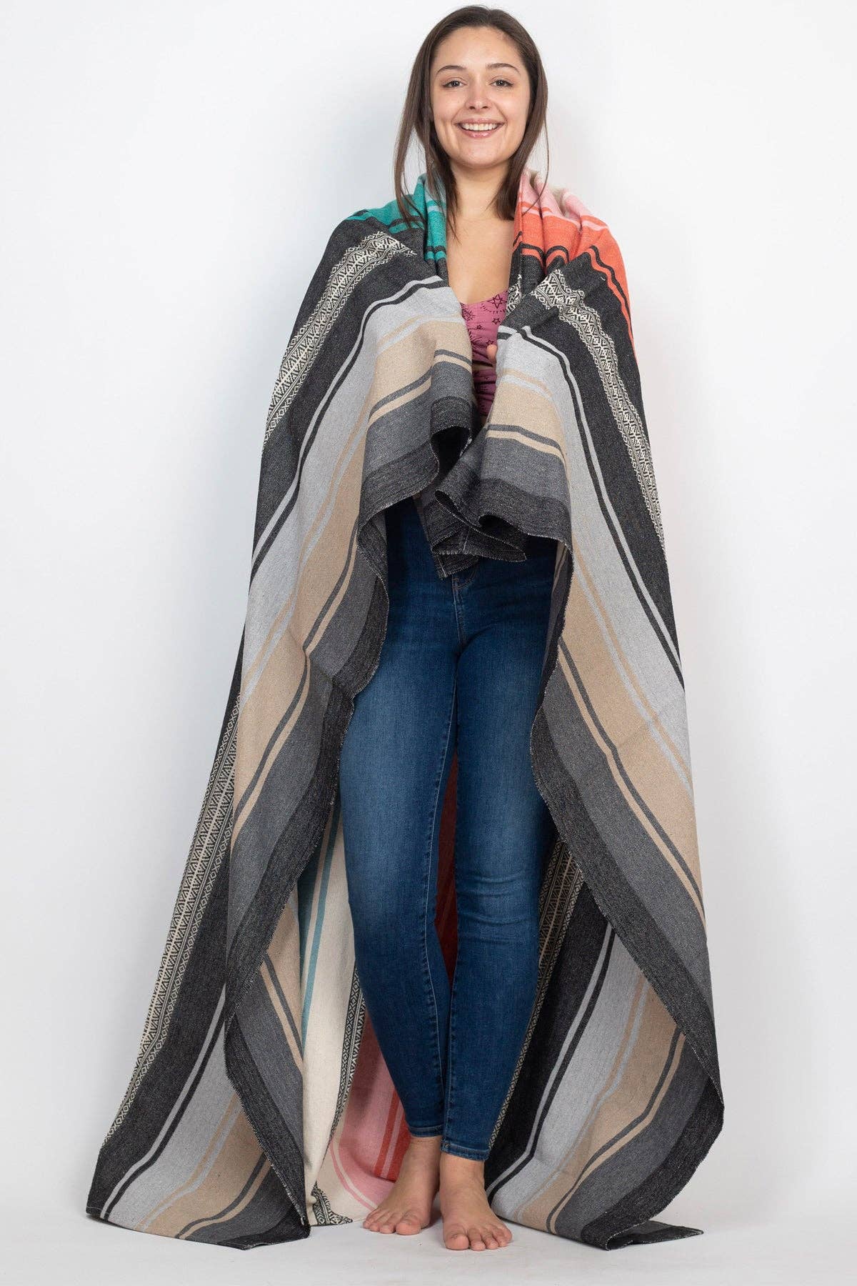 Serape Stripe Beach Blanket