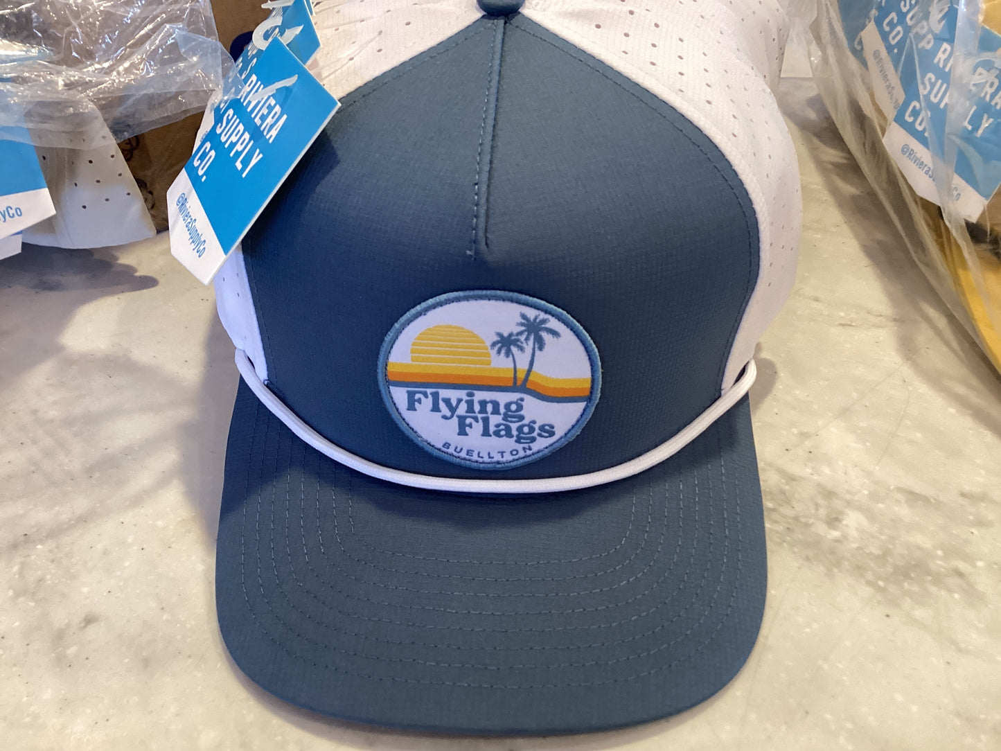 Flying flags patch trucker hat