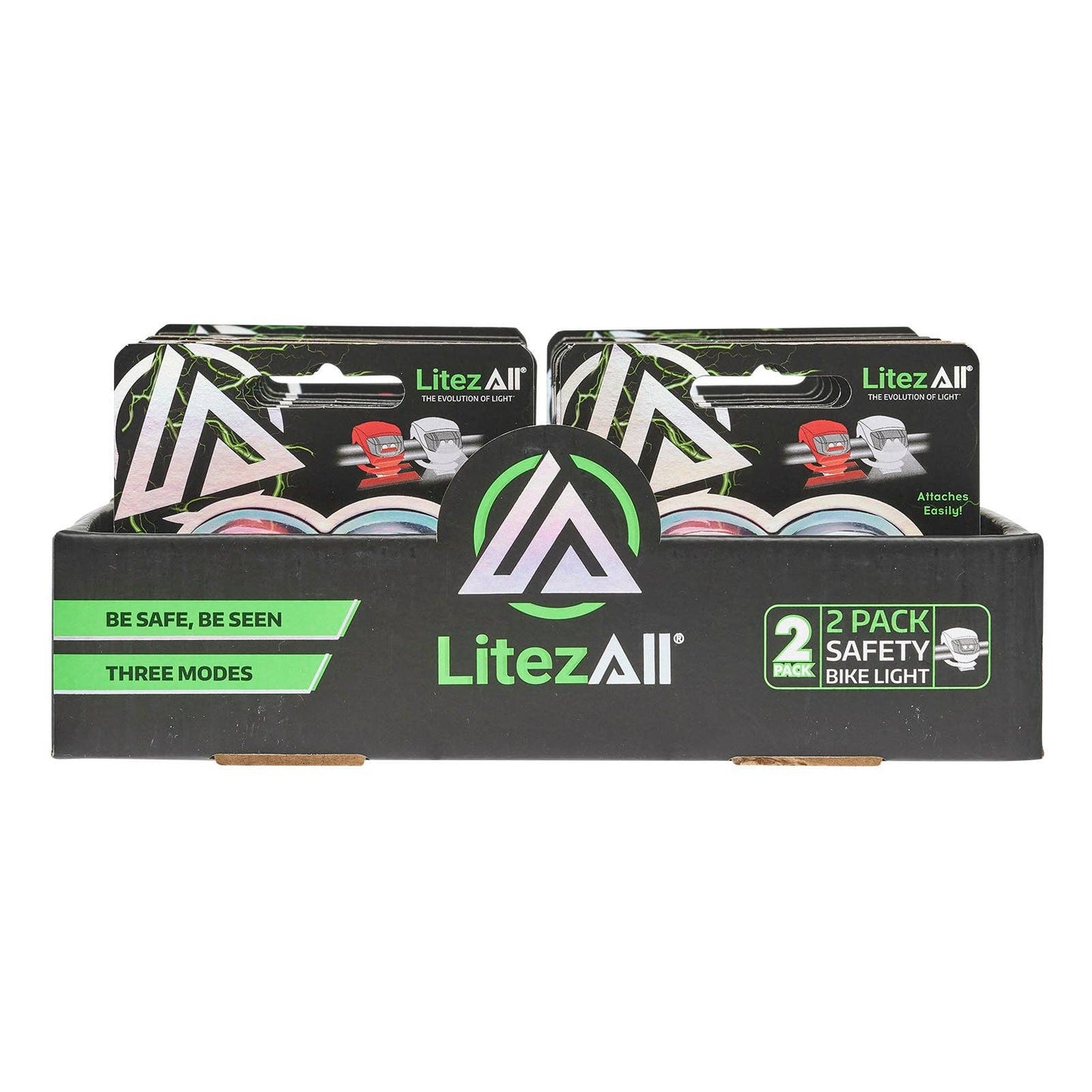 LitezAll LED Bike Safety Lights Headlight and Tail Light