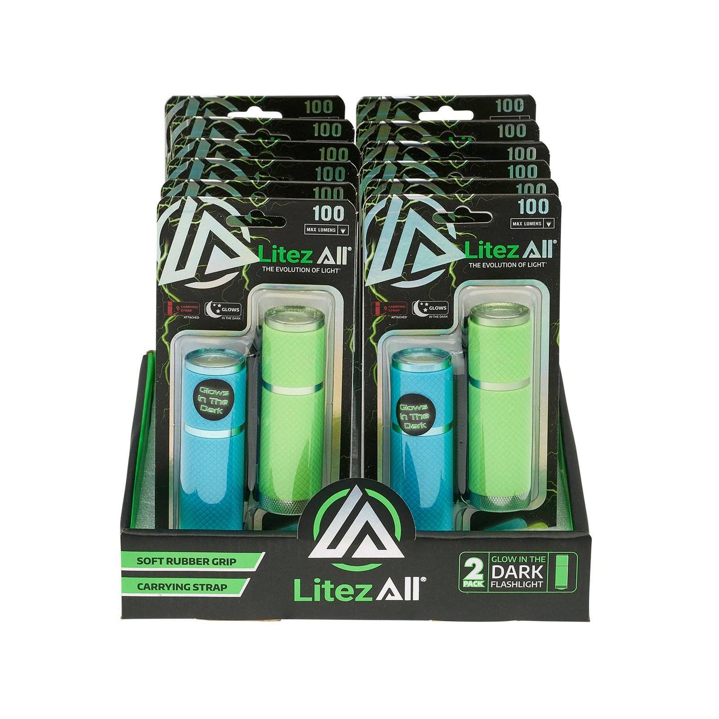 LitezAll Glow In the Dark Flashlight 2 Pack