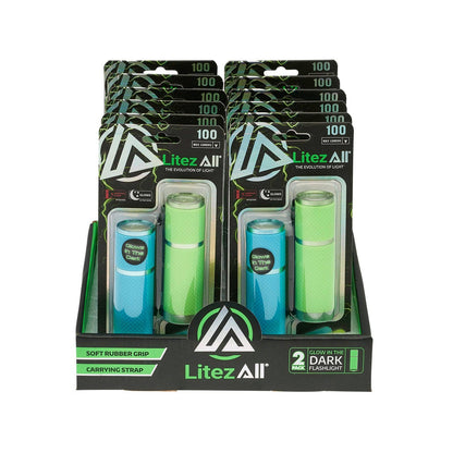 LitezAll Glow In the Dark Flashlight 2 Pack