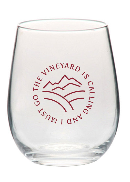 The Vineyard is Calling Wine Glass