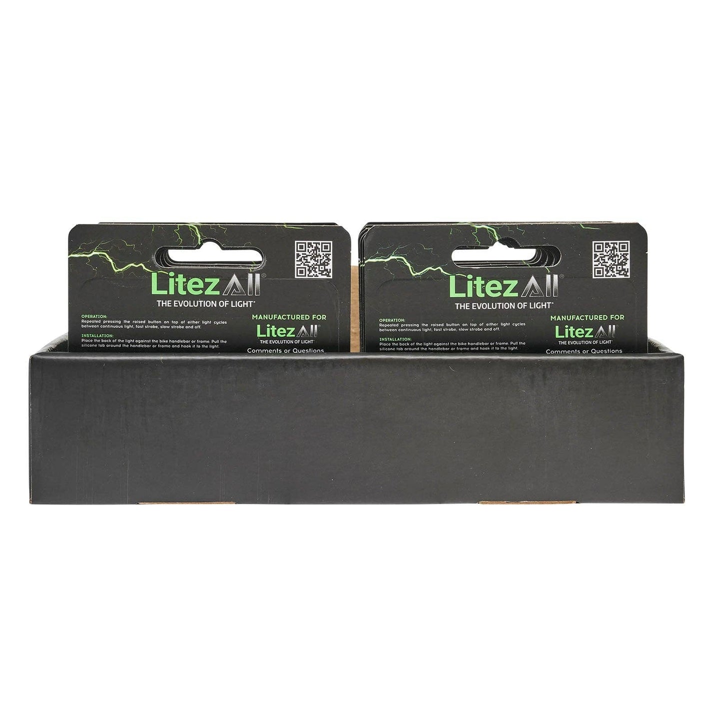 LitezAll LED Bike Safety Lights Headlight and Tail Light
