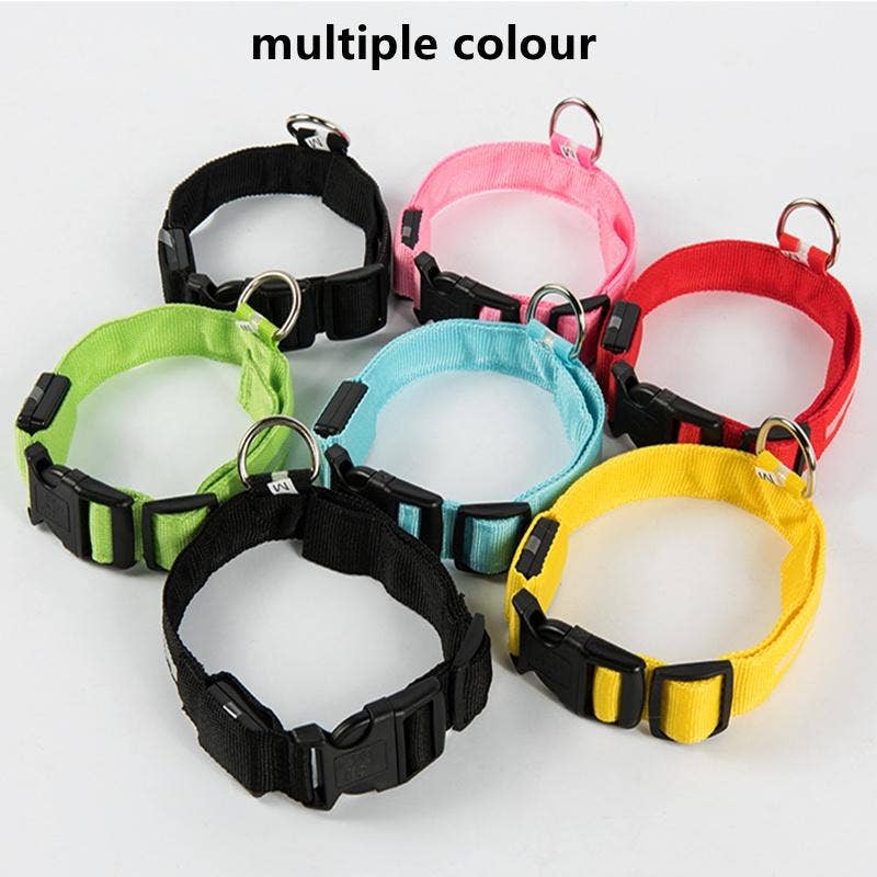 Reflective LED Dog Collar 10-Pack